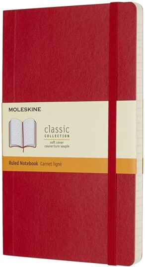 Moleskine Notatbok Linjert Rød Myk L Moleskine Notatbok Linjert Rød Myk L
