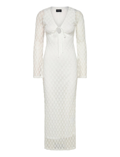 Bardot Talika Floral Mesh Maxi Dress - White - 38