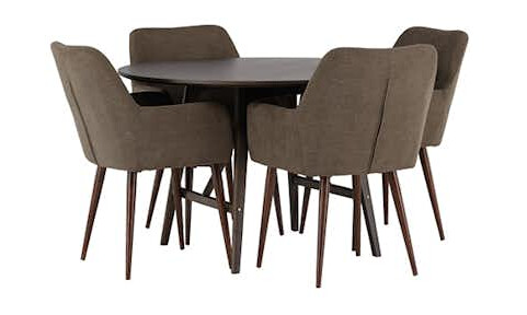 Spisegruppe Venture Home Kaseidon Ø100 cm med 4 stk Tomorrow Stoler