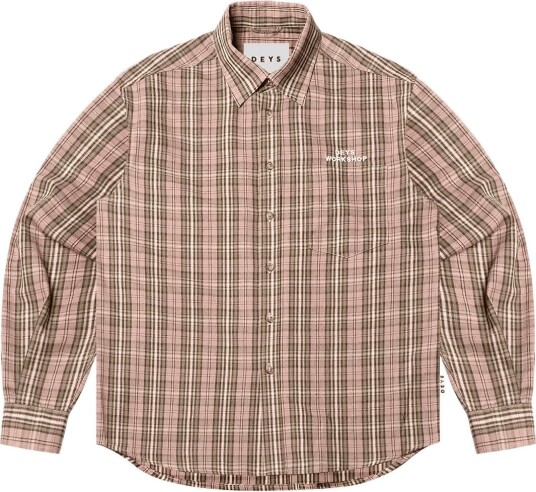 DEYS Colton Flannel Shirt   PINK CHECK   M