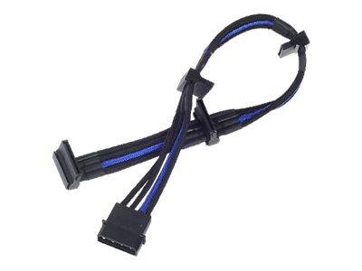 SilverStone PP07 - strømforlengelseskabel - 4-pin intern strøm til SATA-strøm - 30 cm