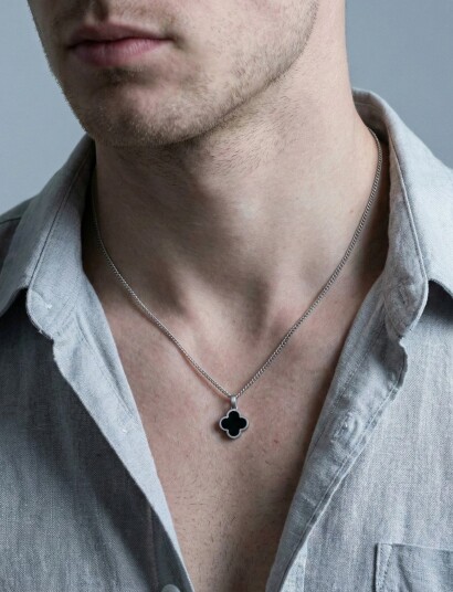 Steel & Barnett Clover Necklace Silver ONE SIZE 60 70 cm