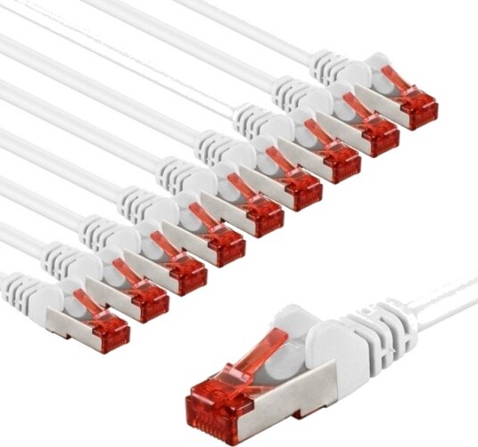 Goobay Rj 45 Cat6 S/Ftp S Stp Hvit Rød 5 M