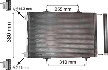 VAN WEZEL 40005291 Kondensator, klimaanlegg