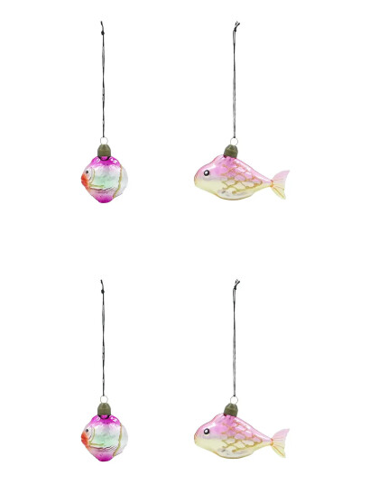 house doctor Julepynt, Hdpez, Gylden;Pink - Multi/patterned - 5X10X3CM