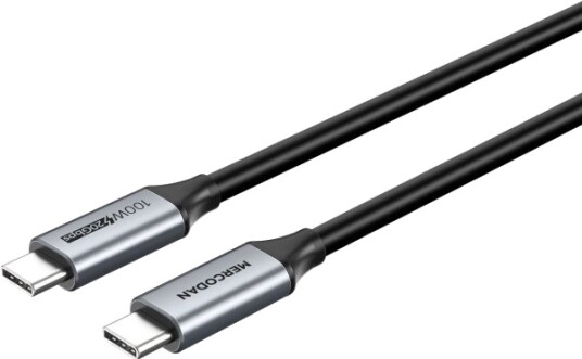Mercodan Usb-C Kabel 5,0M Usb 3.2 Gen 2 20Gbps 100W Pd 4K@60Hz Tpe Kappe Space Grey 5 M Usb C Usb C Usb 3.2 Gen 2 3.1 Gen 2 20 Gbit/S Sort Grå