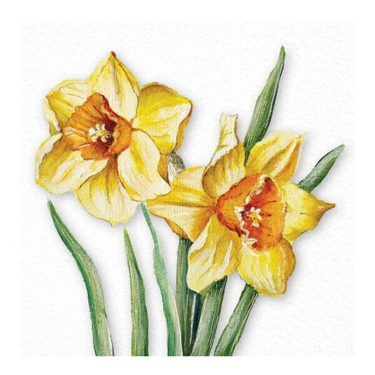 Ambiente Serviett 33x33 cm 20 stk Flowering Daffodils