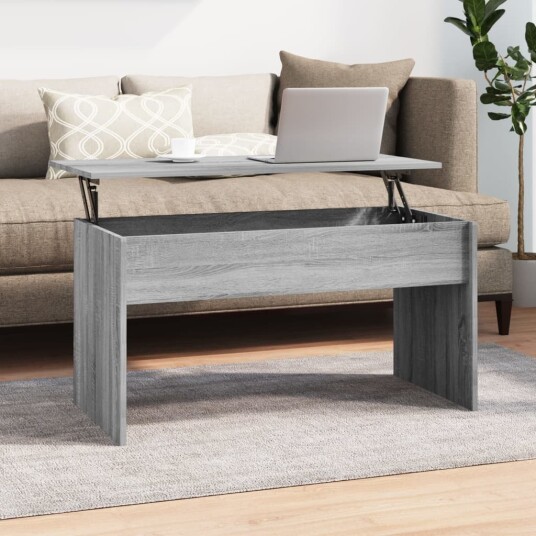  Salongbord grå sonoma 102x50,5x52,5 cm konstruert tre