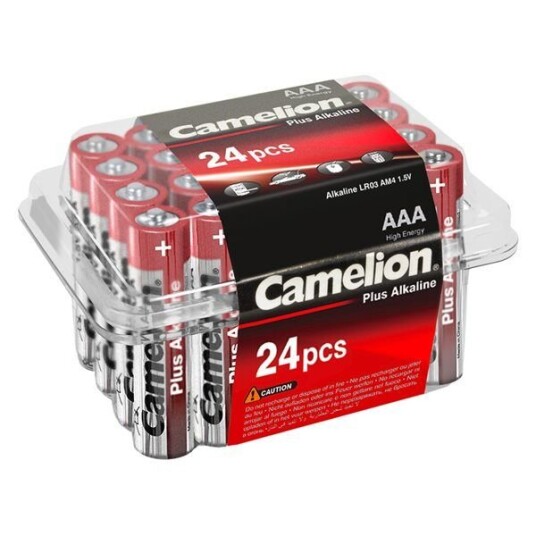 Camelion Plus Alkaline AAA Batterier 1,5 V 24-pakning Camelion Plus Alkaline AAA Batterier 1,5 V 24-pakning