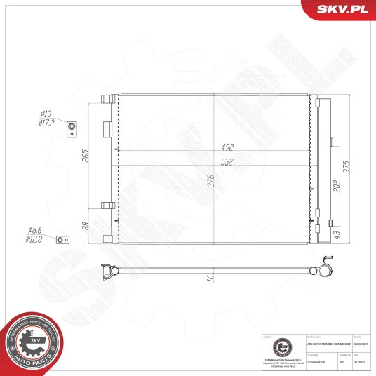 Kondensator ESEN SKV 86SKV401
