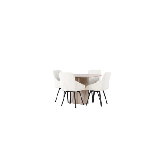Venture Home Spisegruppe Venture Home Olivia Ø110 cm med 4 stk Rosie Stoler GR23806