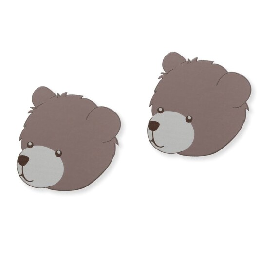 That's Mine Shane Wooden Wall Hooks 2 Pack Bear Head