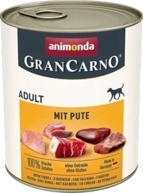 Animonda Adult Grancarno With Vådt Hundefoder Turkey 800 G