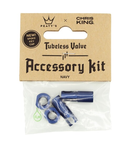Peatys x ChrisKing Tubeless Ventil Kit Navy Peatys x ChrisKing Tubeless Ventil Kit Navy