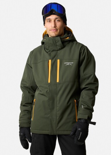 Swedemount St. Anton Jacket Sr Dk. Olive Green/Mustard Yellow L Skijakker