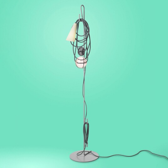 Foscarini Filo Gulvlampe Amethyst Queen   Stue 152 Grå