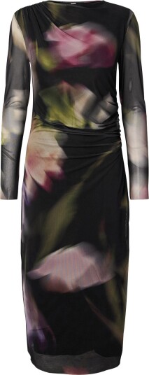 YAS Yasshama Ls Long Mesh Dress BLACK M YAS Yasshama Ls Long Mesh Dress BLACK M
