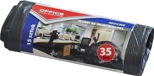 Søppelsekker Office Products 35L Ldpe Svarte 1 Stk