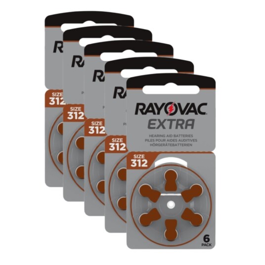 Rayovac Extra Advanced ACT 312 brun 5-pakk