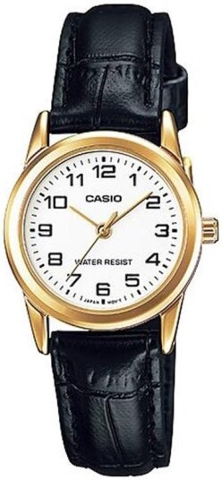 Casio Dameklokke LTP V001GL 7BUDF Classic Hvit/Lær Ø30 mm