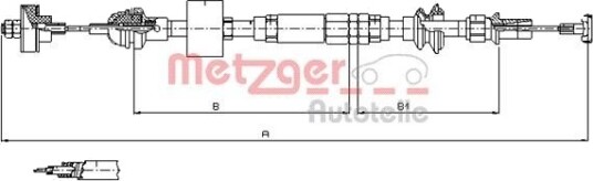 Clutchkabel METZGER 10.3159