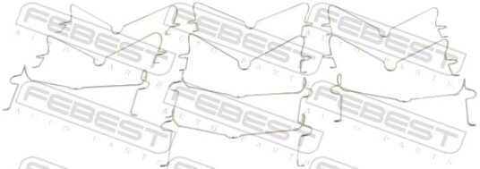 FEBEST 0103-002-PCS10 Fjær, skivebremse belegg