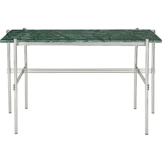 Gubi TS Skrivebord 60x120 cm Polert Stål / Grønn Guatemalamarmor