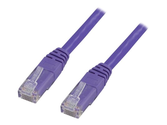 Deltaco UTP Cat6 Koblingskabel 3 m Lilla RJ-45 Hankjønn