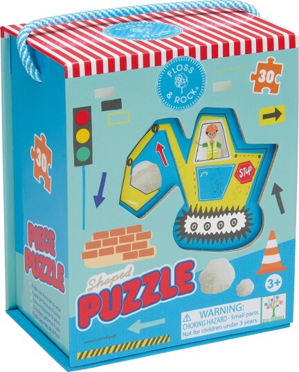 Floss & Rock Shaped Puzzle 30 Pcs. - Construction - YELLOW - 25X20X5
