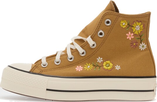 Joggesko Chuck Taylor All Star Lift Embroidered Flowers Converse Honey Stick/ Egret EUR 39
