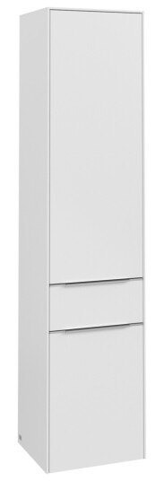 VILLEROY & BOCH SUBWAY 3.0 HØYSKAP 40X171 VENSTRE 2 DØRER & SKUFF PURE WHITE HÅNDTAK I KROM VILLEROY & BOCH SUBWAY 3.0 HØYSKAP 40X171 VENSTRE 2 DØRER & SKUFF PURE WHITE HÅNDTAK I KROM
