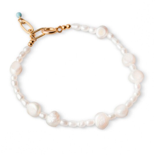Enamel Pearlie Armbånd 18 kt. Gullbelagt sølv B79G-925S/GP - Dame - 925 sterling silver