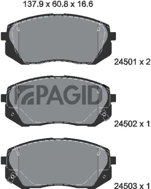 PAGID T1660N Bremseklosser