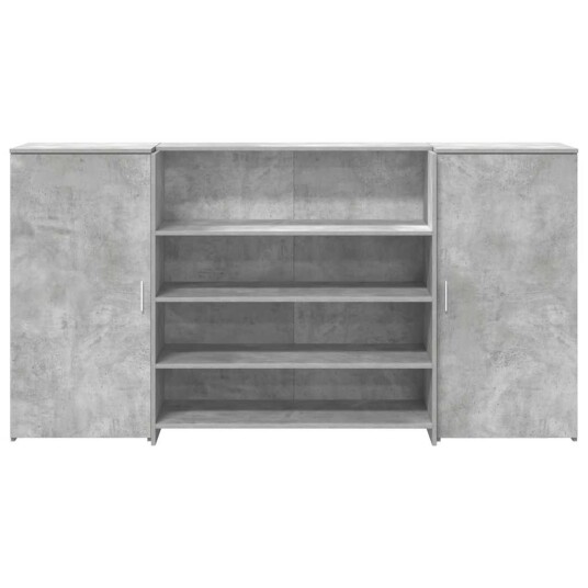 Resepsjonspult betonggrå 200x50x103,5 cm konstruert tre