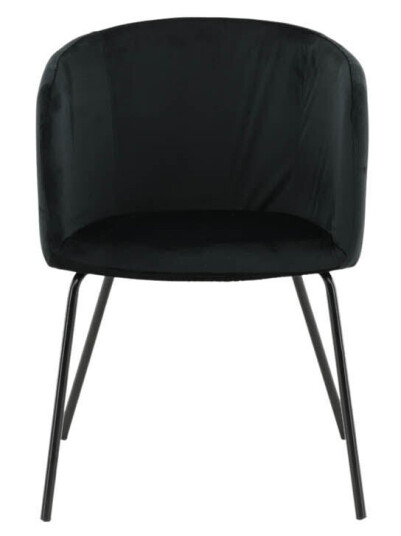 Venture Home Berit spisestuestoler med armlener, velour svart. 1703999-01-0 1666899-01-0