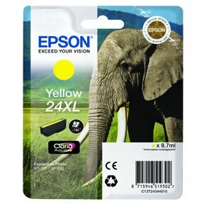 Epson 24XL T2434 Y blekkpatron - C13T24344012 Original - Gul 8,7 ml Epson 24XL T2434 Y blekkpatron - C13T24344012 Original - Gul 8,7 ml