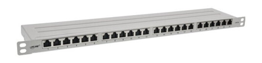 Inline 76824L Rj45 Cat6a Grå Rackmontering 0.5U 23 Mm