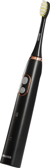 4Swiss Sensitive Care ST212 Sonic Tannbørste â 100 min 2 børstehoder â Sort