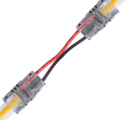 Samler med ledning til LED stripe 8mm COB enkeltfarget IP20 5V 24V