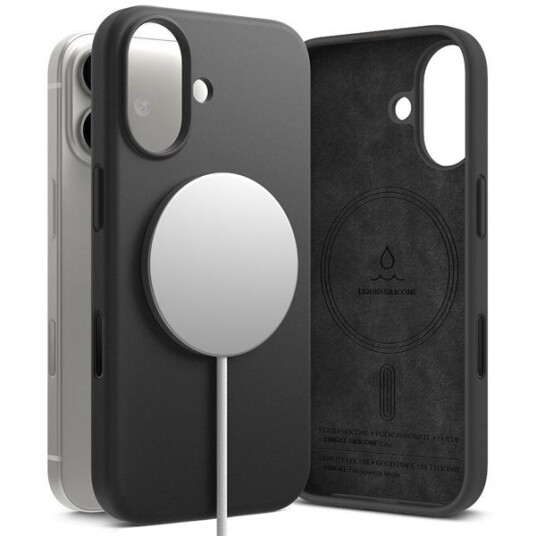 Ringke iPhone 17 MagSafe Silikon Deksel Svart Ringke iPhone 17 MagSafe Silikon Deksel Svart