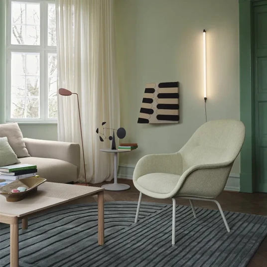 Muuto Fiber Soft Lounge Armchair Tube Base Ecriture 240 Grey Muuto Fiber Soft Lounge Armchair Tube Base Ecriture 240 Grey