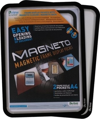 Magneto Ramme Med Magnetisk Bagside A4x2 Sort