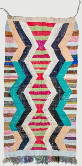 Marokkansk Boucherouite teppe 140 x 265 cm Størrelse: 140 x 265 cm