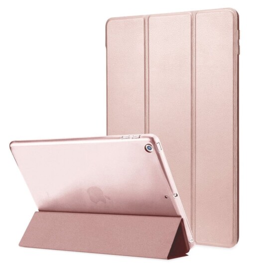 Inf Ipad 9.7 2017 Smart Cover Case Med Hardplast Deksel - Rosegull Inf Ipad 9.7 2017 Smart Cover Case Med Hardplast Deksel - Rosegull