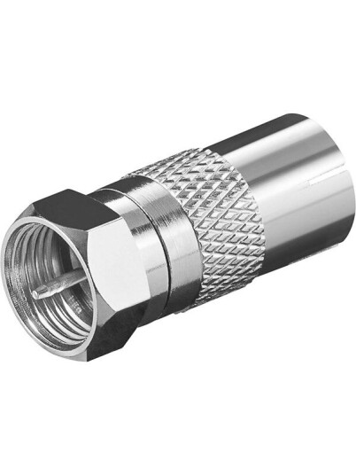 Pro F-adapter: F male > Coaxial female Pro F-adapter: F male > Coaxial female