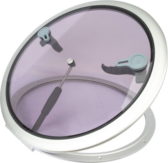 1852 Dekksluke i aluminium rund - Lys - 522 mm - 587 mm