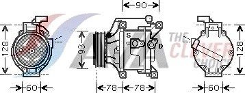 AC-kompressor AVA COOLING SYSTEMS TOAK443 AC-kompressor AVA COOLING SYSTEMS TOAK443