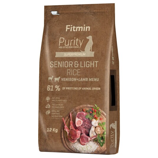 Fitmin Dog Purity Senior & Light Rice Hjort Med Lammekjøtt 12 kg Fitmin Dog Purity Senior & Light Rice Hjort Med Lammekjøtt 12 kg