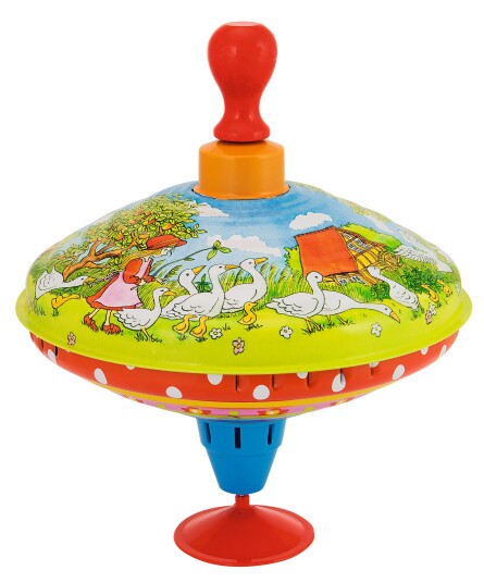 GOKI Humming top with wooden handle "Mother goose" 53057