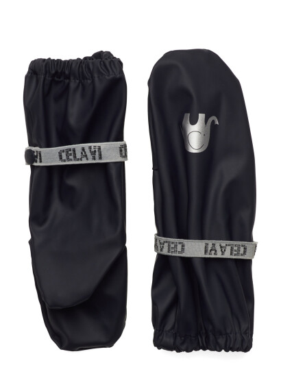 CeLaVi Pu-Mittens W/O Padding - Navy - 4-6Y